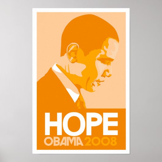 Obama - Hope Oranje Poster (Voorkant)