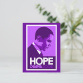 Obama Hope Paars Briefkaart (Staand voorkant)