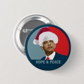 Obama Hope & Peace Ronde Button 5,7 Cm (Voorkant /achterkant)