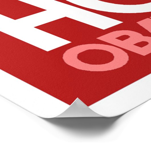 Obama - Hope Red Poster (Hoek)