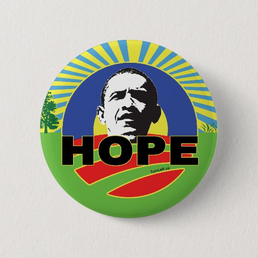 OBAMA HOPE RONDE BUTTON 5,7 CM (Voorkant)