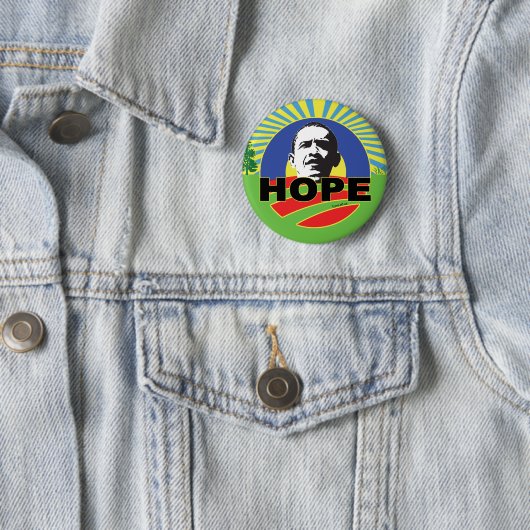 OBAMA HOPE RONDE BUTTON 5,7 CM (In situ)