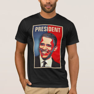 Obama - HOPE WINS! -  kop T-shirt