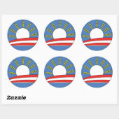 Obama: Houd uw neus vast en stem logo Ronde Sticker (Vel)