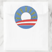 Obama: Houd uw neus vast en stem logo Ronde Sticker (Tas)