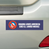 OBAMA HOUDT VAN AMERIKA ZOALS O.J. LOVED NICOLE BUMPERSTICKER (Op auto)