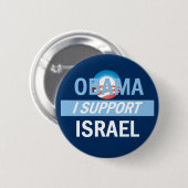 Obama I Support Israel Button (Voorkant /achterkant)