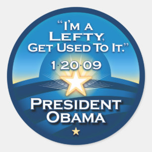 OBAMA: "ik ben links om eraan te wennen." Stickers