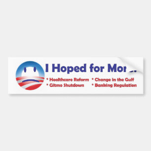 Obama - Ik hoopte op meer! Bumpersticker