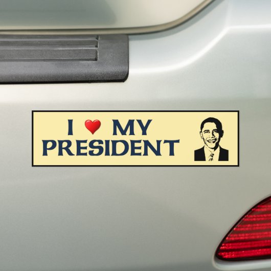Obama - Ik hoor mijn President Bumpersticker (Op auto)