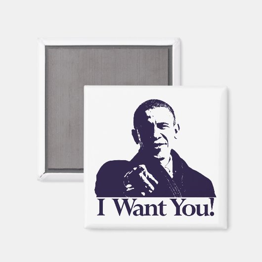 Obama, ik wil je! Magneet (Voorkant / Achterkant)