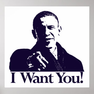 Obama, ik wil je. Poster