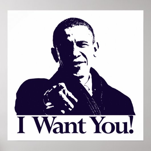 Obama, ik wil je. Poster (Voorkant)