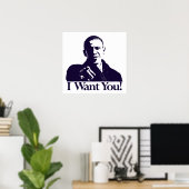 Obama, ik wil je. Poster (Thuiskantoor)