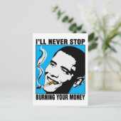 Obama: Ik zal nooit stoppen met Briefkaart (Staand voorkant)