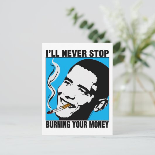 Obama: Ik zal nooit stoppen met Briefkaart (Staand voorkant)