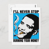 Obama: Ik zal nooit stoppen met Briefkaart (Voorkant / Achterkant)