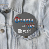 Obama in 08 ronde button 4,0 cm (In situ)