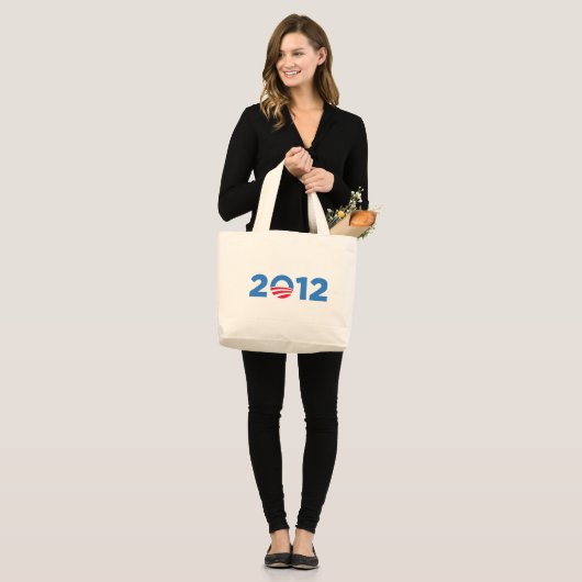 Obama in 2012 grote tote bag (Voorkant (model))