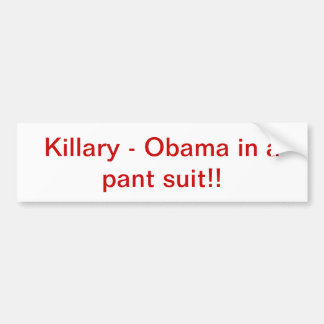 Obama in een pant-pak bumpersticker