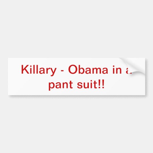 Obama in een pant-pak bumpersticker (Voorkant)