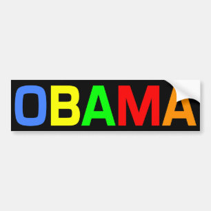 Obama in een regenboog van Colors Bumpersticker