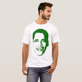 Obama in het groen. t-shirt (Voorkant volledig)