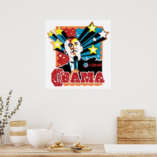 Obama Inaugration Poster - retro stijl (Keuken)
