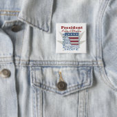 Obama Inaugural Memorabilia Vierkante Button 5,1 Cm (In situ)