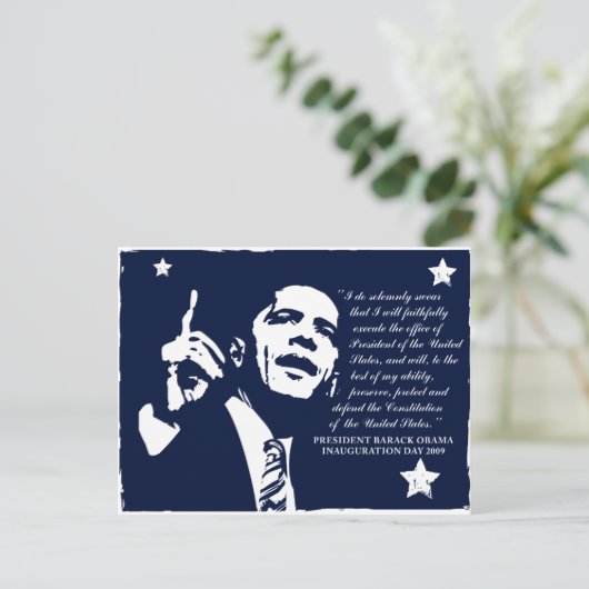Obama Inaugural Speech Briefkaart (Staand voorkant)