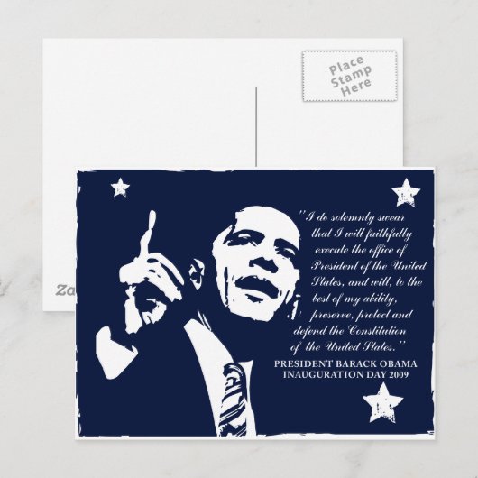 Obama Inaugural Speech Briefkaart (Voorkant / Achterkant)