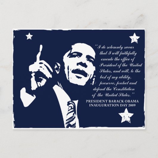 Obama Inaugural Speech Briefkaart (Voorkant)