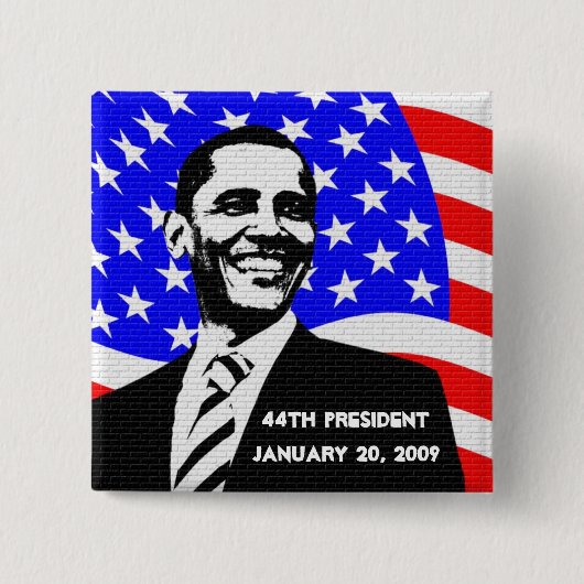 Obama Inauguration 2009 Memorabilia Vierkante Button 5,1 Cm (Voorkant)