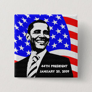 Obama Inauguration 2009 Memorabilia Vierkante Button 5,1 Cm