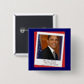 Obama Inauguration 2009 Memorabilia Vierkante Button 5,1 Cm (Voorkant /achterkant)