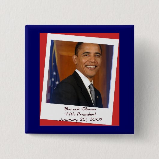 Obama Inauguration 2009 Memorabilia Vierkante Button 5,1 Cm (Voorkant)