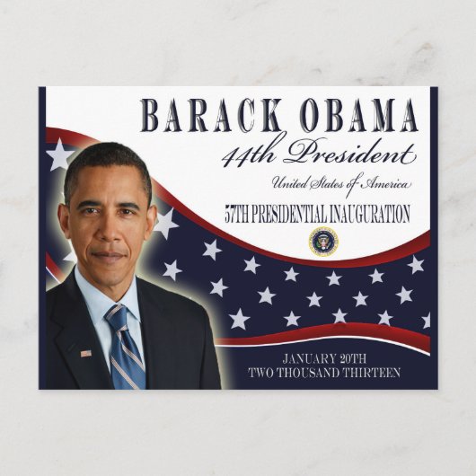 Obama Inauguration 2013 Herdenkingskaarten Briefkaart (Voorkant)