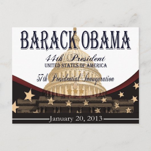 Obama Inauguration 2013 Herdenkingskaarten Briefkaart (Voorkant)