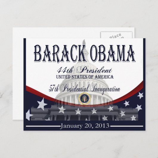 Obama Inauguration 2013 Herdenkingskaarten Briefkaart (Voorkant / Achterkant)