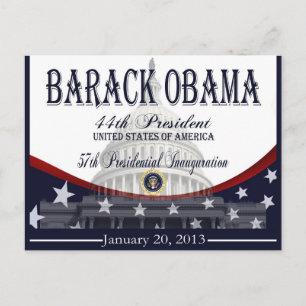 Obama Inauguration 2013 Herdenkingskaarten Briefkaart