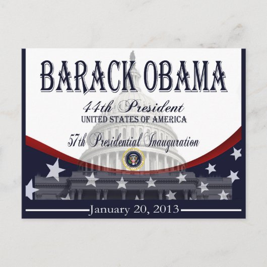 Obama Inauguration 2013 Herdenkingskaarten Briefkaart (Voorkant)