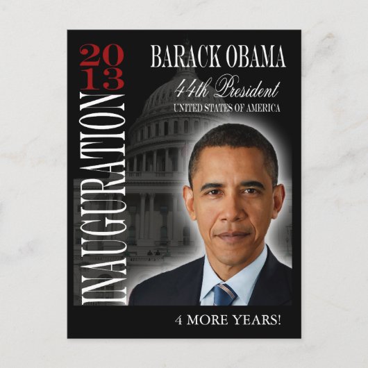 Obama Inauguration 2013 Herdenkingskaarten Briefkaart (Voorkant)