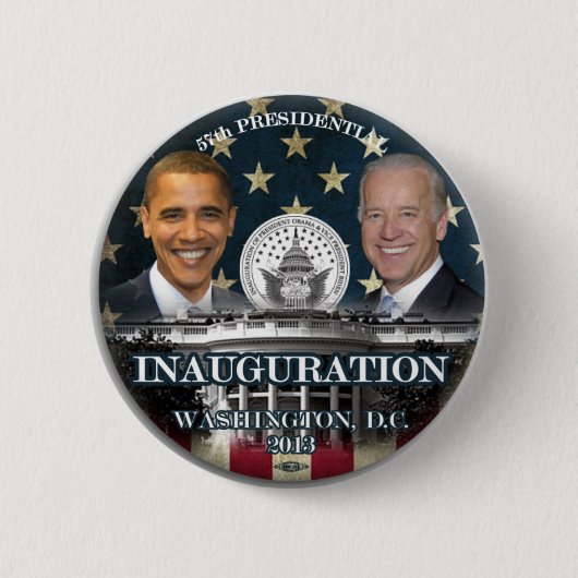 Obama Inauguration Botton 2013 Ronde Button 5,7 Cm (Voorkant)