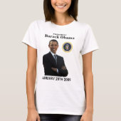 Obama Inauguration Damas Long-sleeve T-shirt (Voorkant)