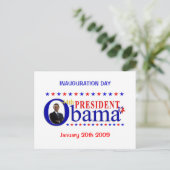 Obama Inauguration Day Briefkaart (Staand voorkant)