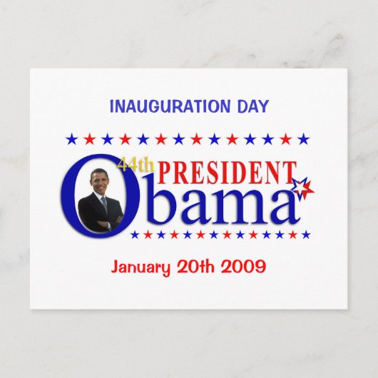 Obama Inauguration Day Briefkaart (Voorkant)