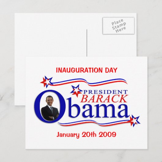 Obama Inauguration Day Celebration Briefkaart (Voorkant / Achterkant)