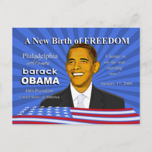 Obama Inauguration Events Philadelphia PA Briefkaart