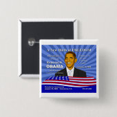Obama Inauguration Events - Philadelphia Pin Vierkante Button 5,1 Cm (Voorkant /achterkant)