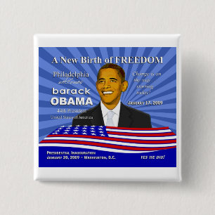 Obama Inauguration Events - Philadelphia Pin Vierkante Button 5,1 Cm